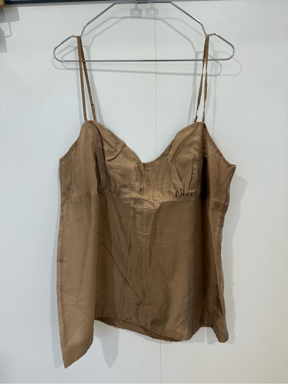 H&M Tan/Beige Spaghetti Strap Cami Top